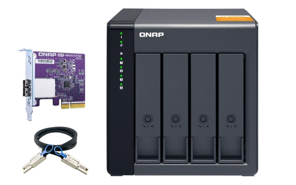 QNAP TL-D400S behuizing voor opslagstations HDD-/SSD-behuizing Zwart, Grijs 2.5/3.5""