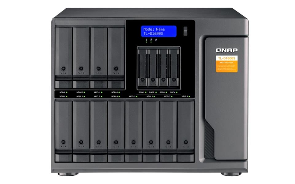 QNAP TL-D1600S behuizing voor opslagstations HDD-/SSD-behuizing Zwart, Grijs 2.5/3.5""