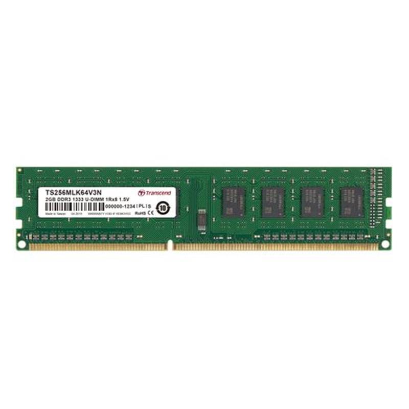 Transcend geheugenmodule 2 GB 1 x 8 GB DDR3 1333 MHz