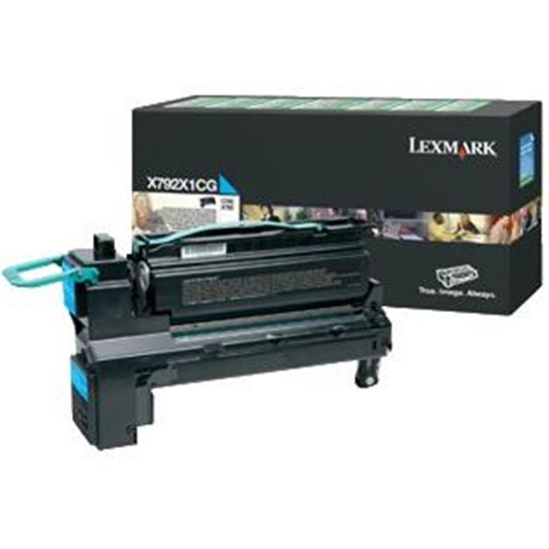 Lexmark X792X1CG tonercartridge Origineel Cyaan 1 stuk(s)