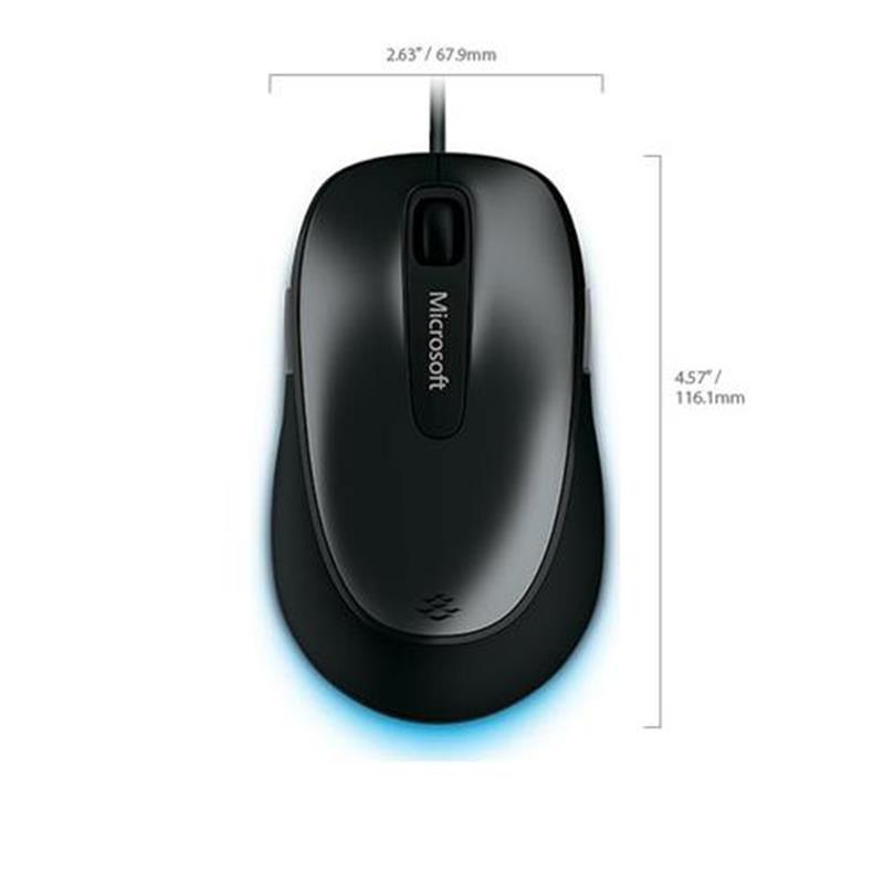 Microsoft Comfort Mouse 4500 for Business muis Ambidextrous USB Type-A BlueTrack 1000 DPI