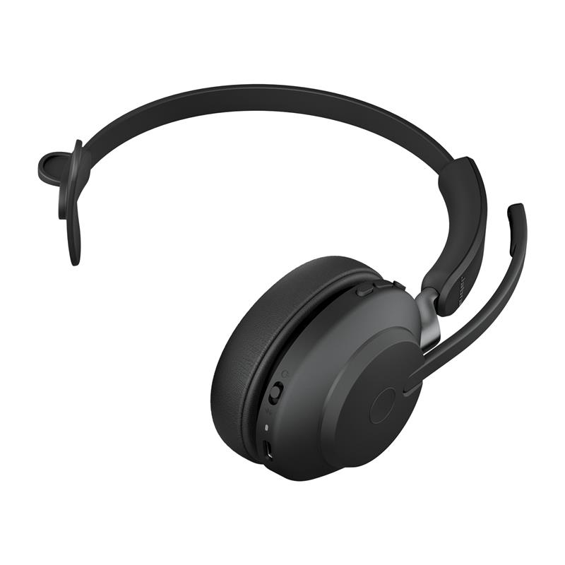 Jabra Evolve2 65, UC Mono Headset Draadloos Hoofdband Kantoor/callcenter USB Type-C Bluetooth Zwart