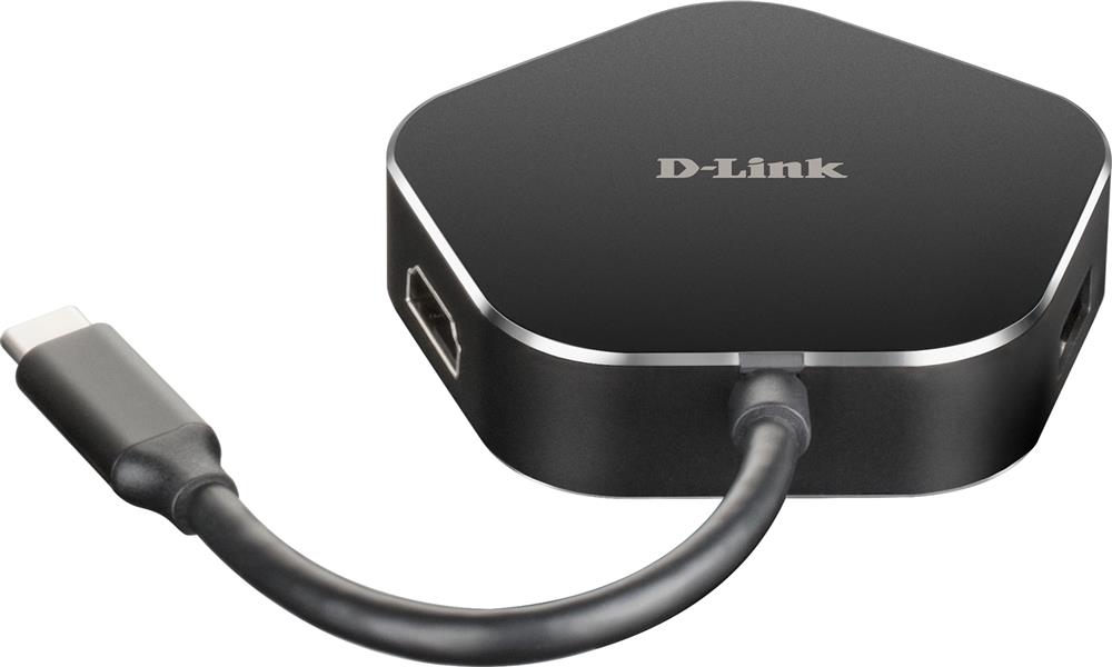 D-Link DUB-M420 notebook dock & poortreplicator Bedraad USB 3.2 Gen 1 (3.1 Gen 1) Type-C Zwart, Zilver