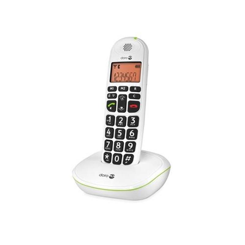 Doro PhoneEasy 100w DECT-telefoon Wit Nummerherkenning