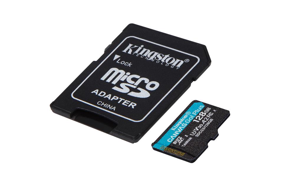 Kingston Technology Canvas Go! Plus flashgeheugen 128 GB MicroSD Klasse 10 UHS-I