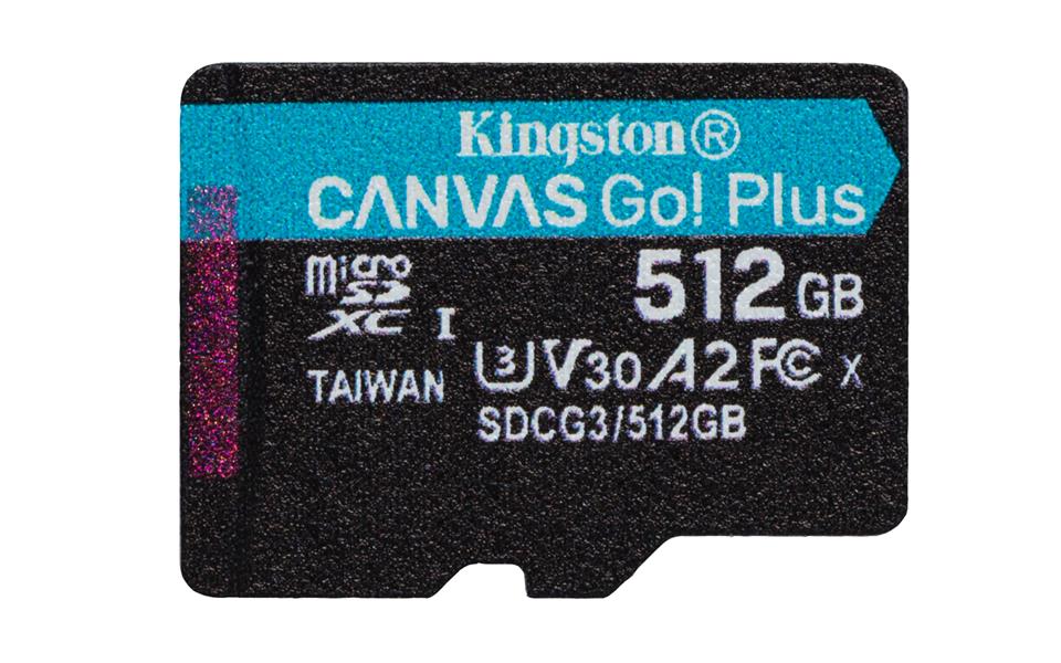 Kingston Technology Canvas Go! Plus flashgeheugen 512 GB MicroSD Klasse 10 UHS-I