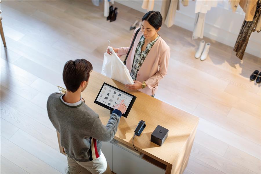 HP ElitePOS G1 2,4 GHz i3-7100U 35,6 cm (14"") 1920 x 1080 Pixels Touchscreen