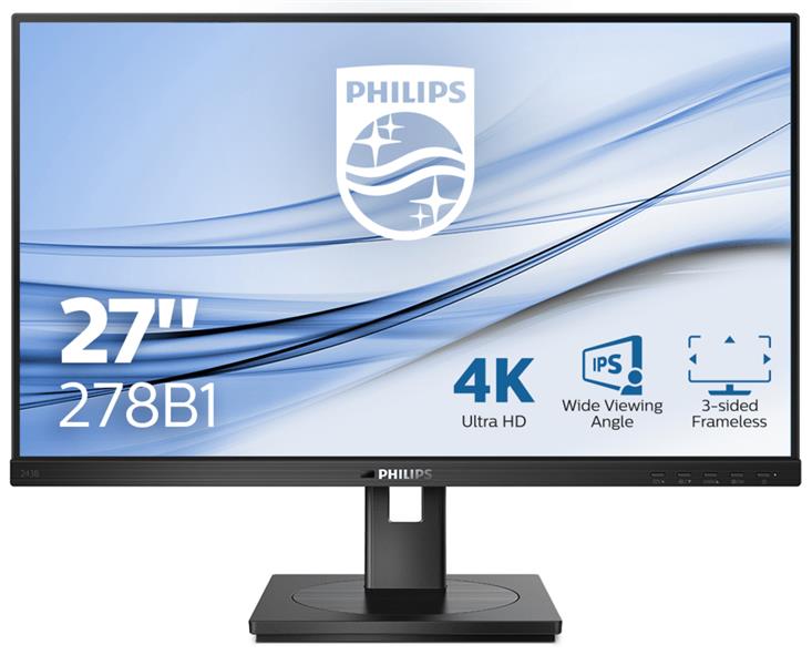 Philips B Line 278B1/00 LED display 68,6 cm (27"") 3840 x 2160 Pixels 4K Ultra HD Zwart