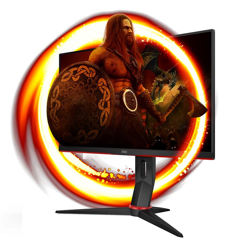 AOC G2 Q24G2A/BK computer monitor 60,5 cm (23.8"") 2560 x 1440 Pixels Zwart, Rood