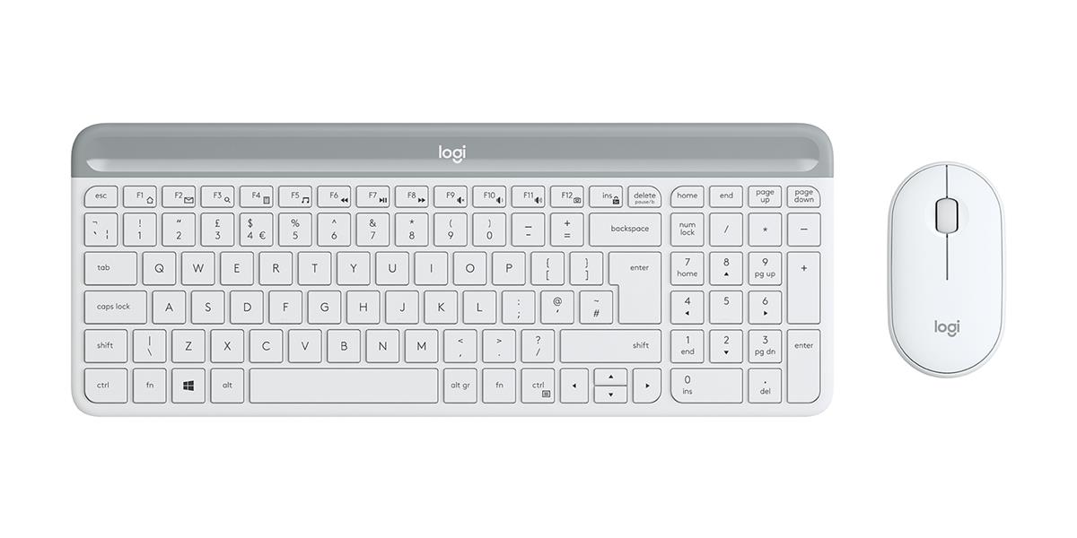 Logitech MK470 toetsenbord Inclusief muis RF Draadloos Zwitsers Wit