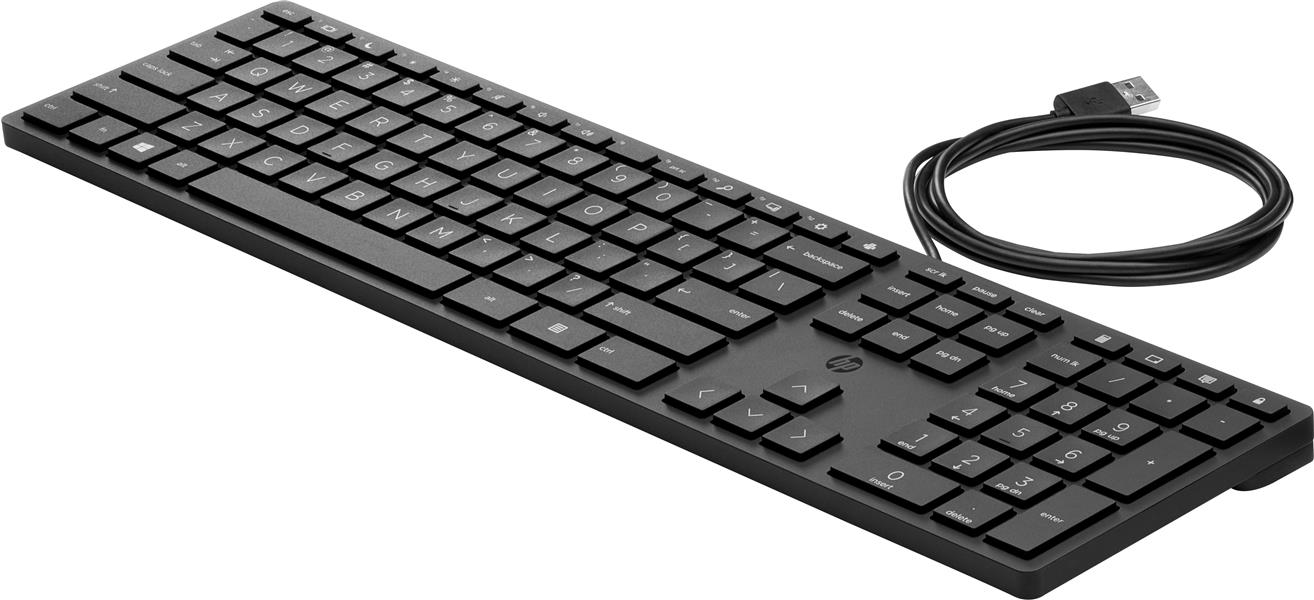 HP 320K toetsenbord USB QWERTY Engels Zwart