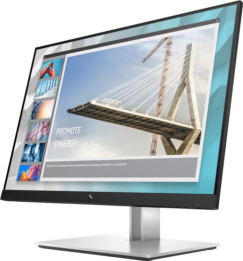 HP E-Series E24i G4 61 cm (24"") 1920 x 1200 Pixels WUXGA Zwart, Zilver