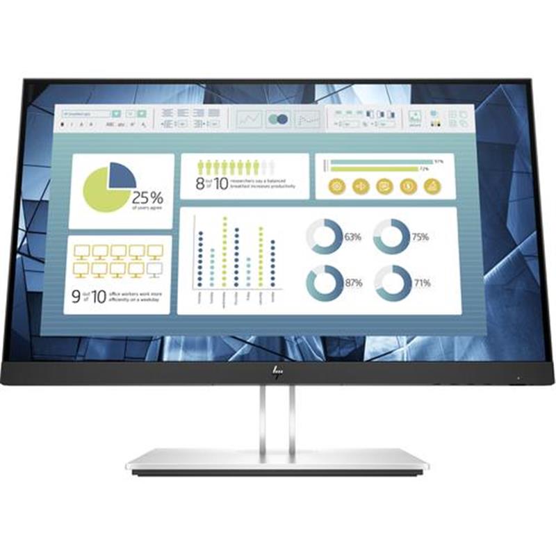 HP E-Series E22 G4 54,6 cm (21.5"") 1920 x 1080 Pixels Full HD LCD Zwart, Zilver