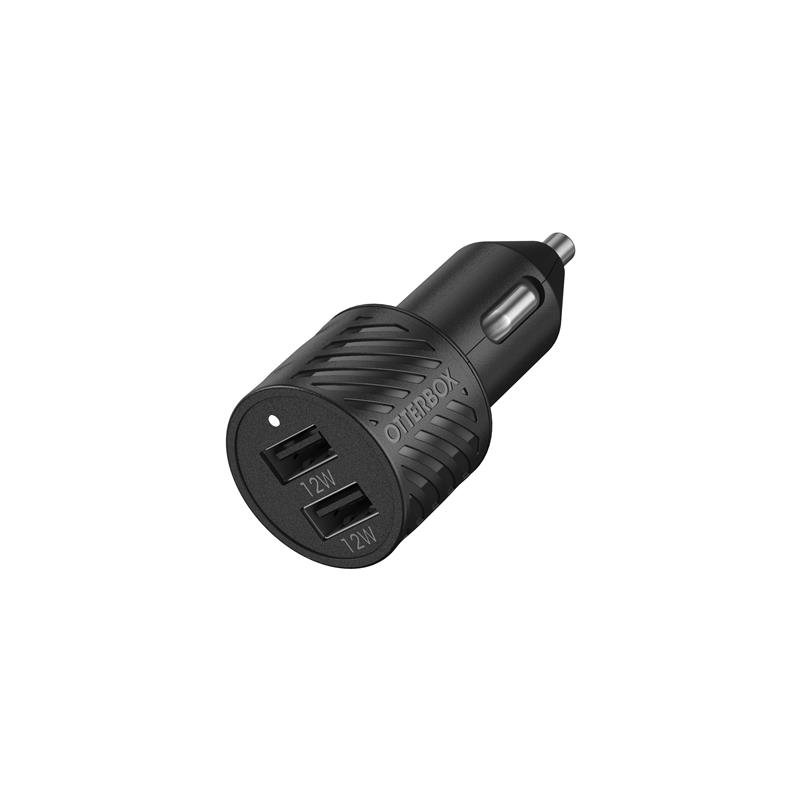 OtterBox Car Charger 24W – 2 X USB A 12W, zwart