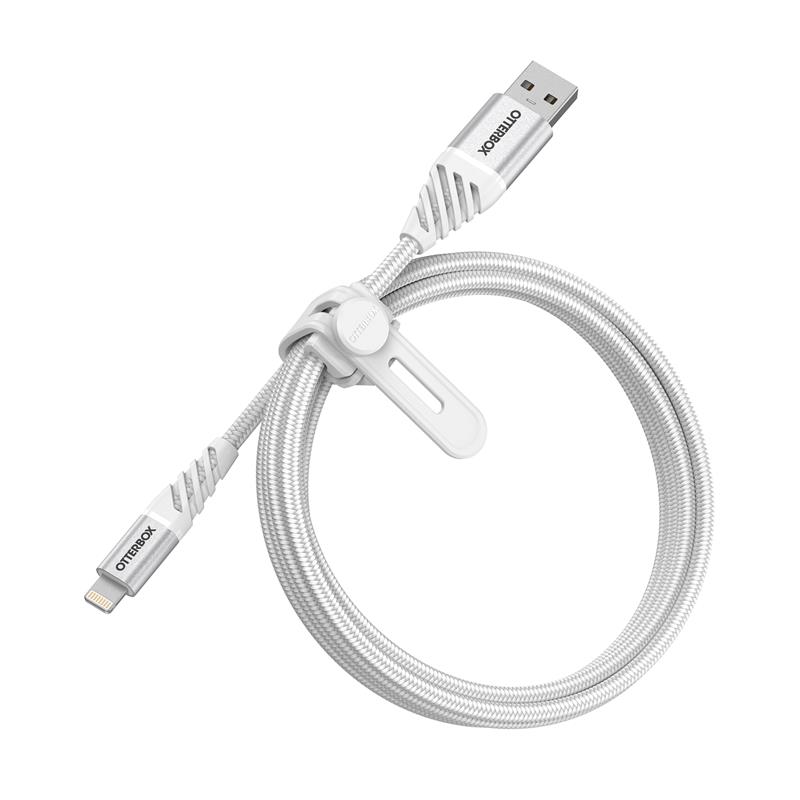 OtterBox Premium Cable USB A-Lightning 1M, Cloud Sky White