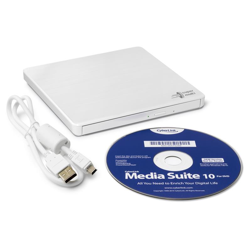 Hitachi-LG Slim Portable DVD-Writer optisch schijfstation DVD±RW Zwart