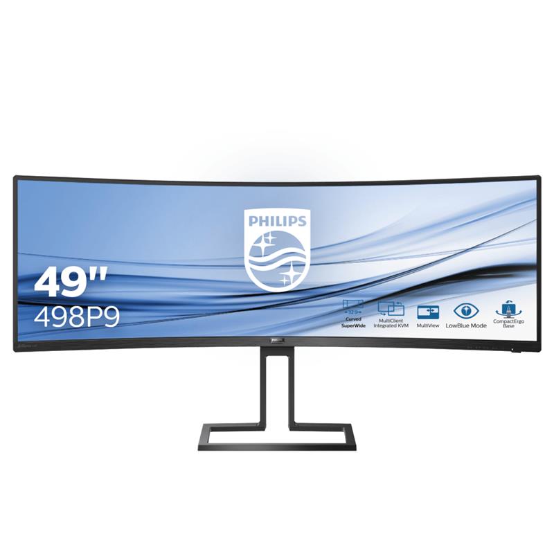 Philips 498P9/00 computer monitor 124,5 cm (49"") 5120 x 1440 Pixels LCD Zwart