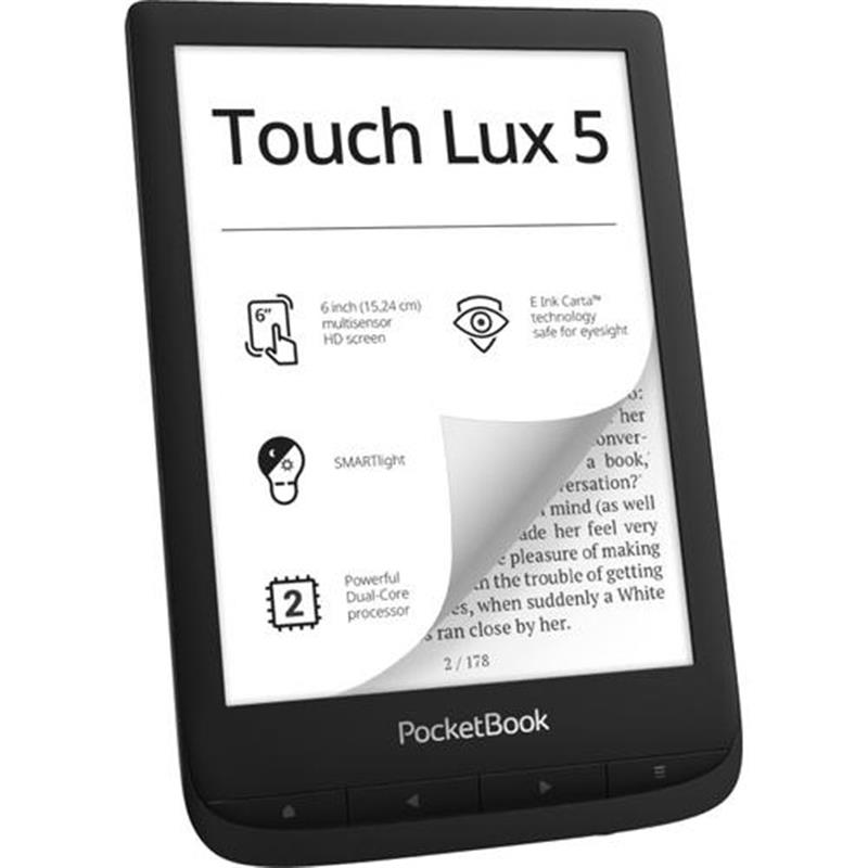 Pocketbook Touch Lux 5 e-book reader Touchscreen 8 GB Wi-Fi Zwart