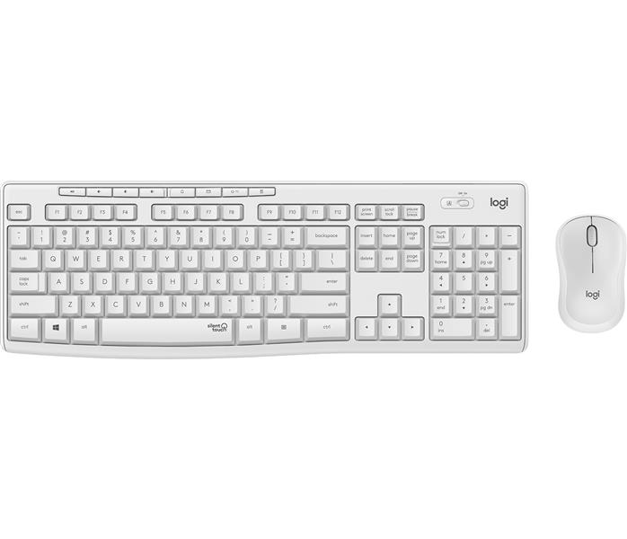 Logitech MK295 Silent Wireless Combo toetsenbord Inclusief muis RF Draadloos QWERTY Scandinavisch Wit