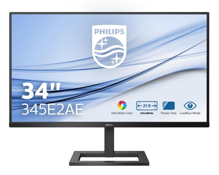Philips E Line 345E2AE/00 computer monitor 86,4 cm (34"") 3440 x 1440 Pixels Zwart