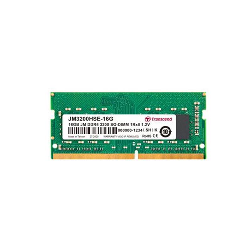 Transcend JetRam 16GB SO-DIMM DDR4 3200 Mhz 1Rx8 2Gx8 CL22 1 2V