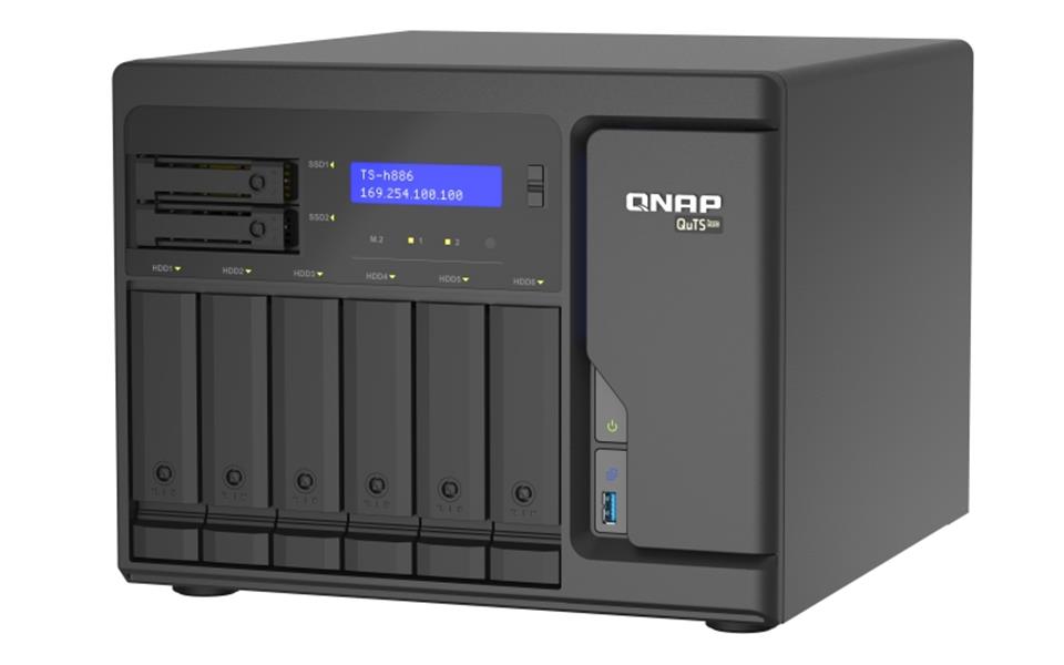 QNAP TS-h886 NAS Tower Ethernet LAN Zwart D-1622