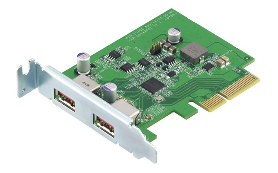 QNAP QXP-10G2U3A interfacekaart/-adapter Intern USB 3.2 Gen 2 (3.1 Gen 2)
