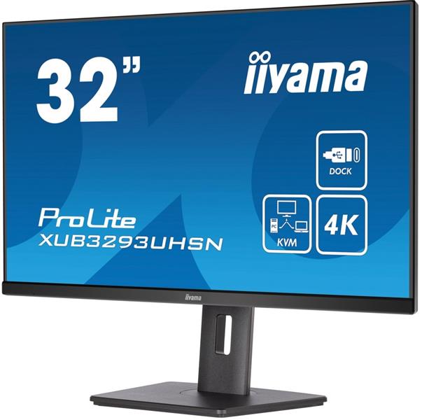 iiyama ProLite XUB3293UHSN-B5 computer monitor 80 cm (31.5) 3840 x 2160 Pixels 4K Ultra HD LCD Zwart OPEN BOX