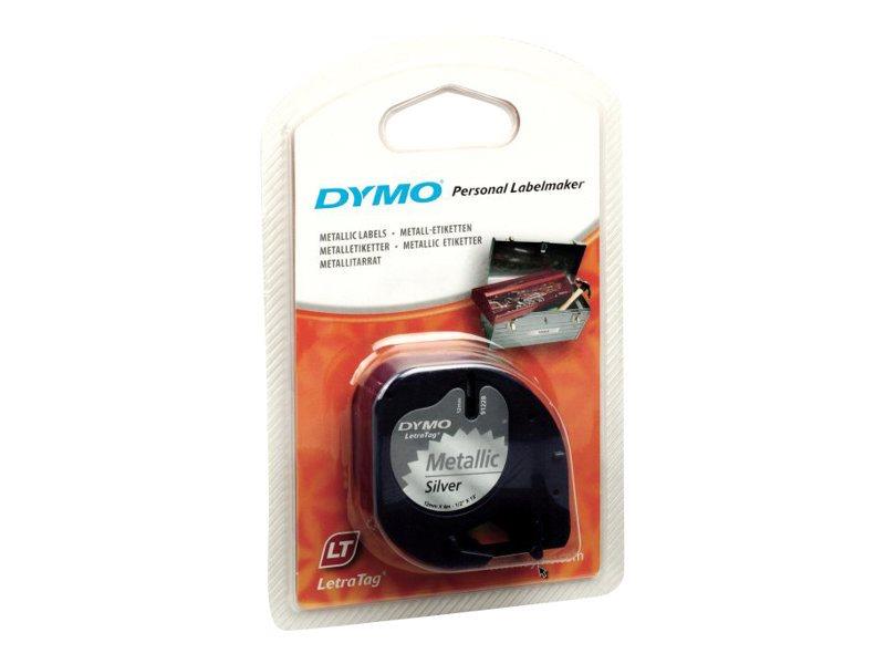 DYMO S0721730 labelprinter-tape Zwart op metallic