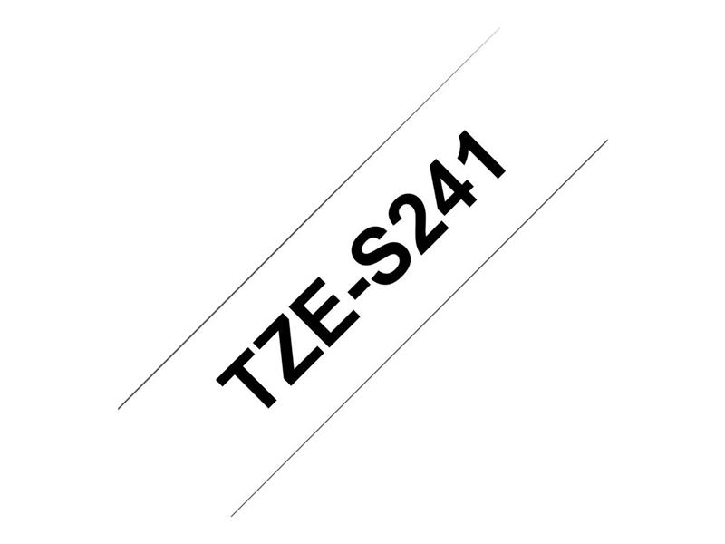 Brother TZeS241 labelprinter-tape Zwart op wit TZ