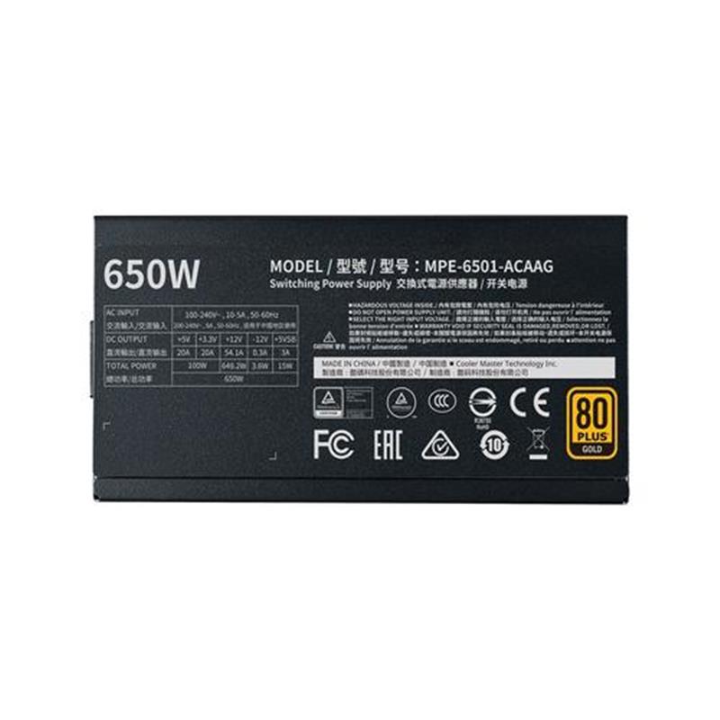 Cooler Master MWE Gold 650 - V2 Full Modular power supply unit 650 W 24-pin ATX ATX Zwart