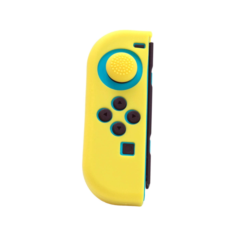 Joy Con Controller Silicone Skin - Links - Geel + Grips - Nintendo Switch - Switch OLED