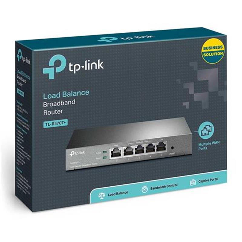 TP-LINK TL-R470T+ bedrade router Fast Ethernet Blauw