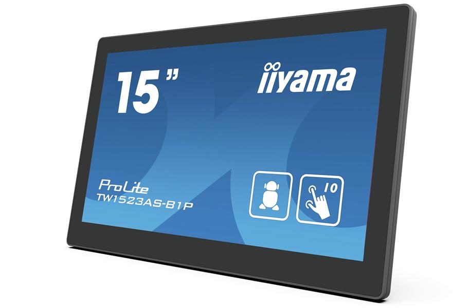 iiyama ProLite TW1523AS-B1P touch screen-monitor 39,6 cm (15.6"") 1920 x 1080 Pixels Multi-touch Multi-gebruiker Zwart