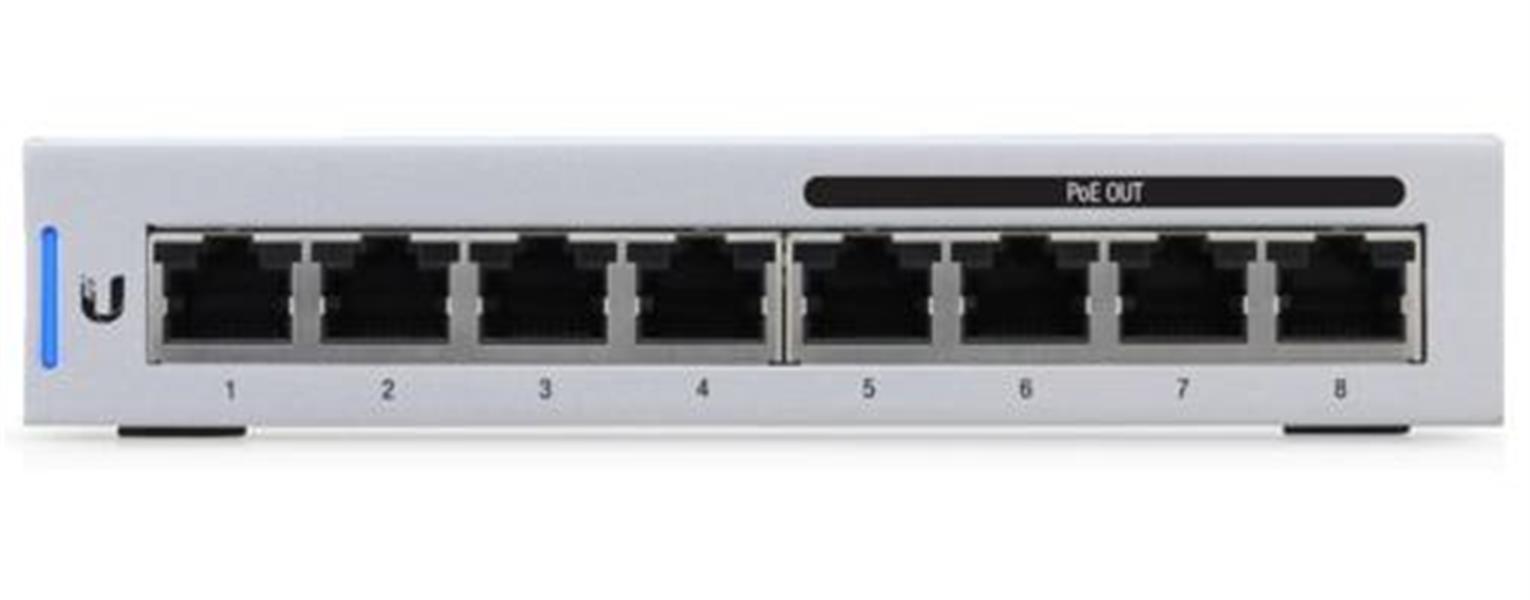 Ubiquiti Switch UniFi 8xRJ45 GBit Managed PoE+ (60W) Fanless