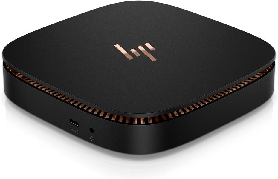 HP Elite Slice DDR4-SDRAM i5-7500T USFF Zevende generatie Intel® Core™ i5 8 GB 128 GB SSD Windows 10 IoT Enterprise PC Zwart