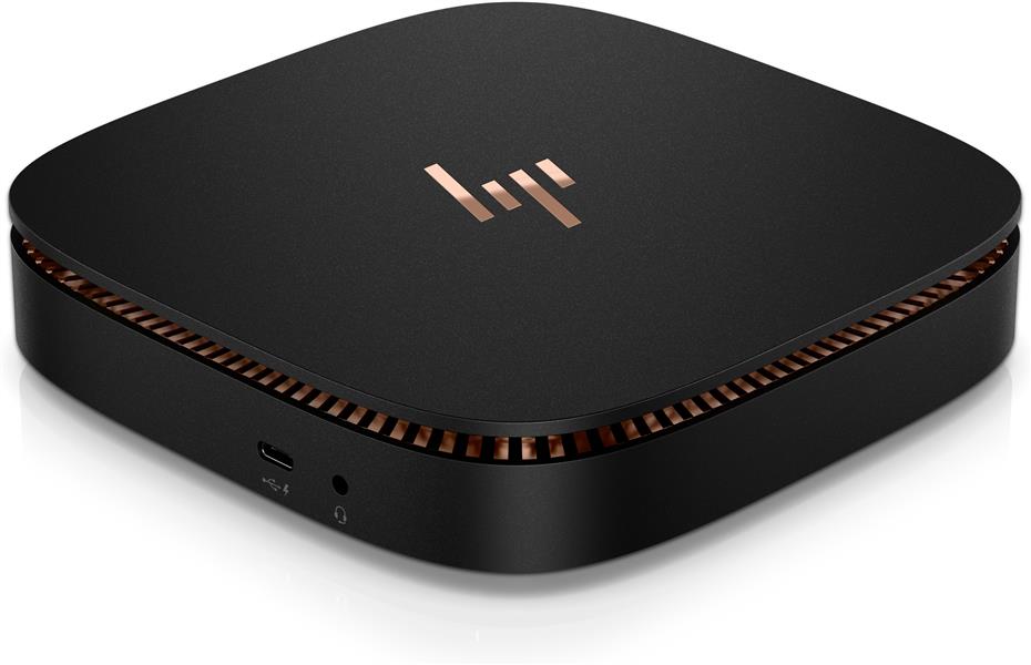 HP Elite Slice Intel® Core™ i7 i7-7700T 16 GB DDR4-SDRAM 128 GB SSD Windows 10 IoT Enterprise USFF Mini PC Zwart