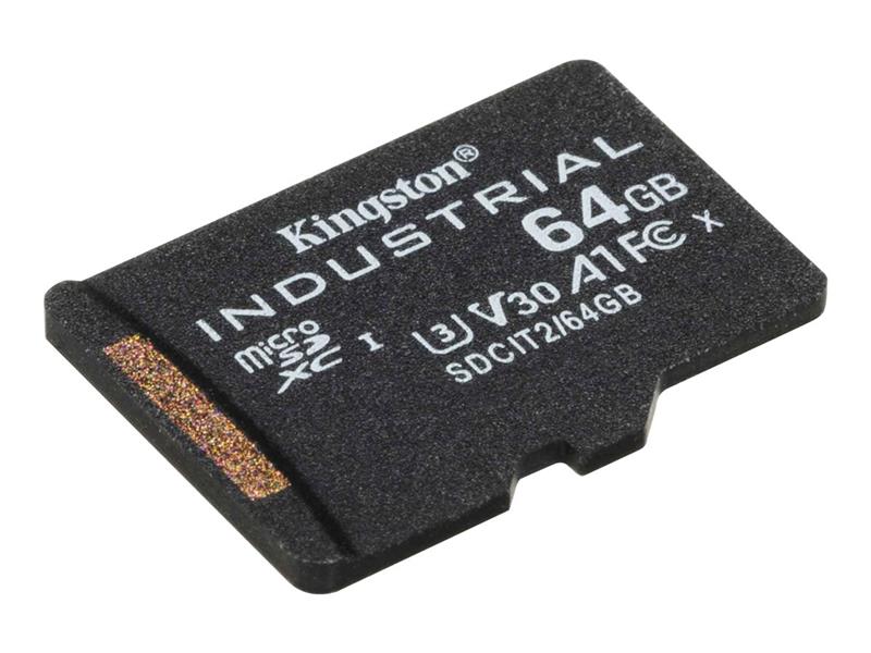 Kingston Technology Industrial flashgeheugen 64 GB MicroSDXC UHS-I Klasse 10