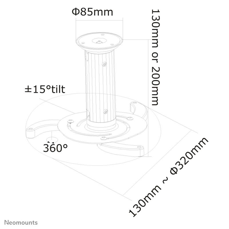 Neomounts projector plafondsteun