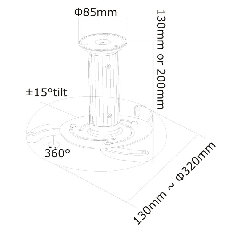 Neomounts projector plafondsteun