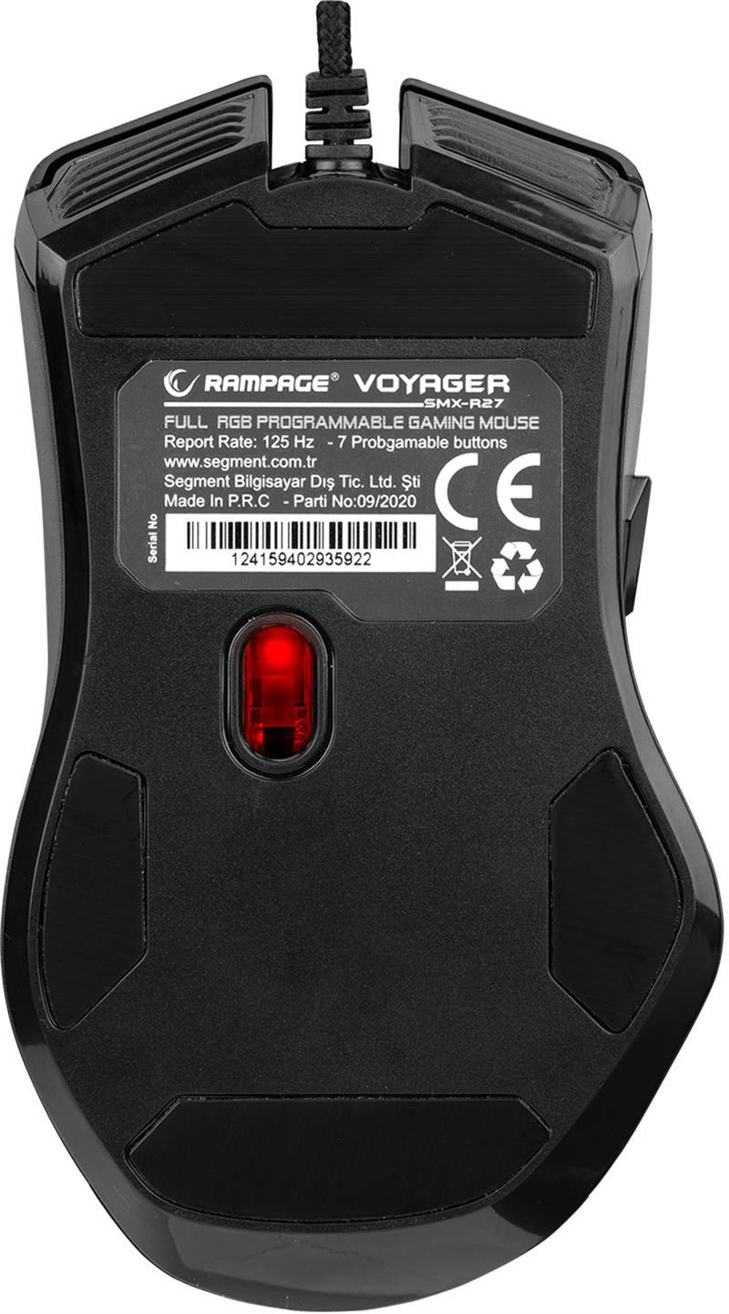 Voyager 7200 dpi gaming muis SMX-R27 met RGB verlichting