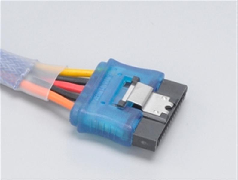 Akasa sata power cable blue uv with secure latch *MOLEXM *SATAM