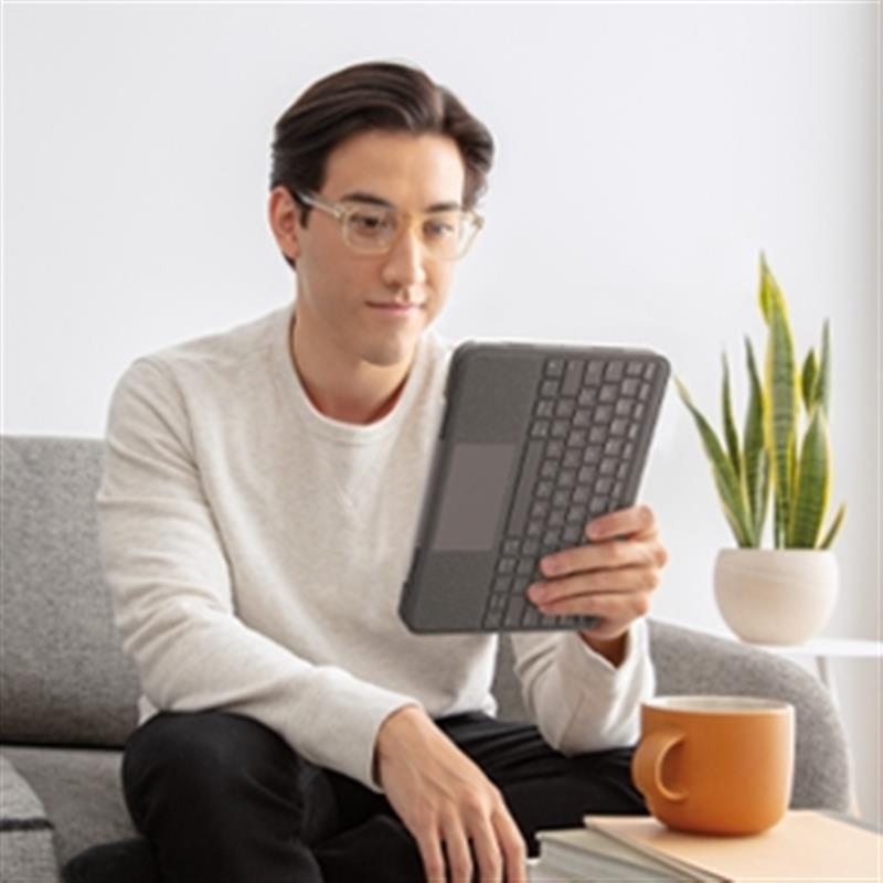 Logitech Folio Touch Grijs Smart Connector QWERTY Scandinavisch