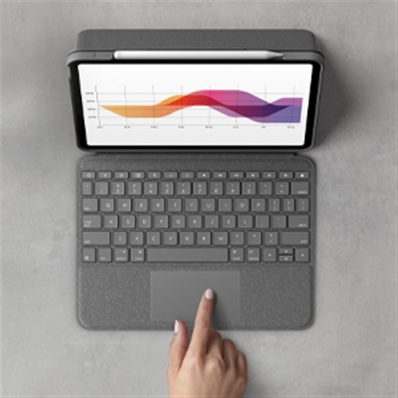 Logitech Folio Touch Grijs Smart Connector QWERTY Spaans