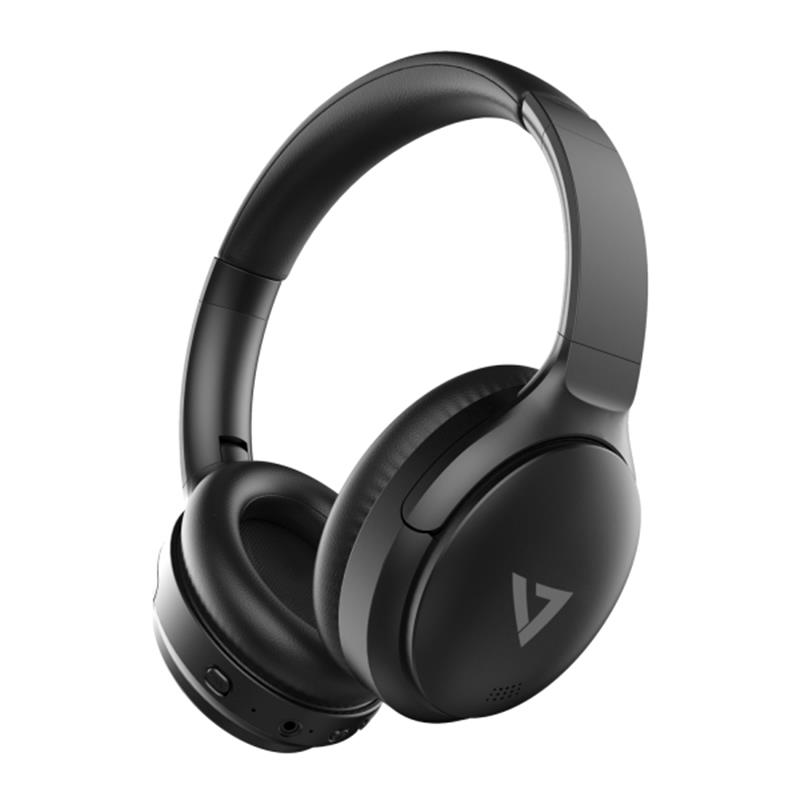 V7 HB800ANC hoofdtelefoon/headset Draadloos Hoofdband Oproepen/muziek USB Type-C Bluetooth Zwart