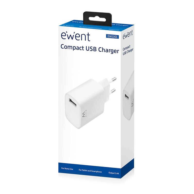 Ewent EW1301 oplader voor mobiele apparatuur Binnen Wit