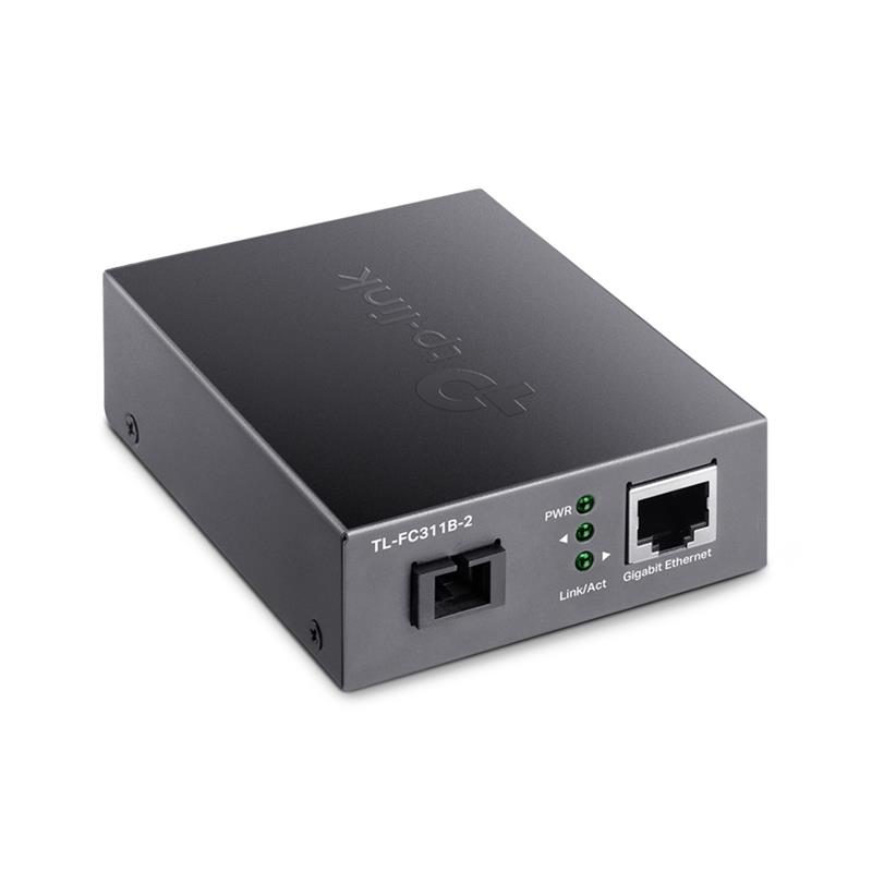 TP-Link TL-FC311B-2 netwerk media converter 1000 Mbit/s Single-mode Zwart