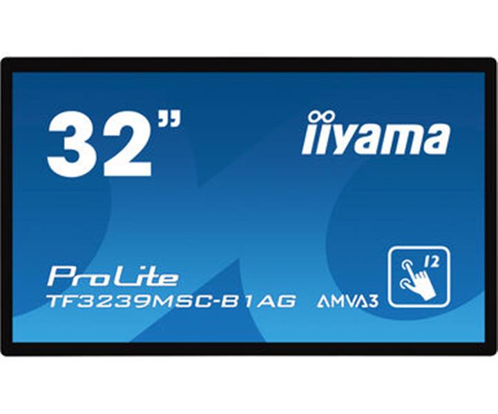 iiyama ProLite TF3239MSC-B1AG computer monitor 80 cm (31.5"") 1920 x 1080 Pixels Full HD LED Touchscreen Multi-gebruiker Zwart