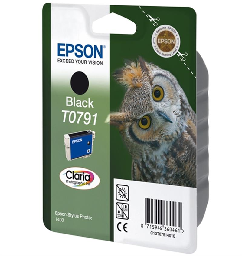 Epson Owl inktpatroon Black T0791 Claria Photographic Ink