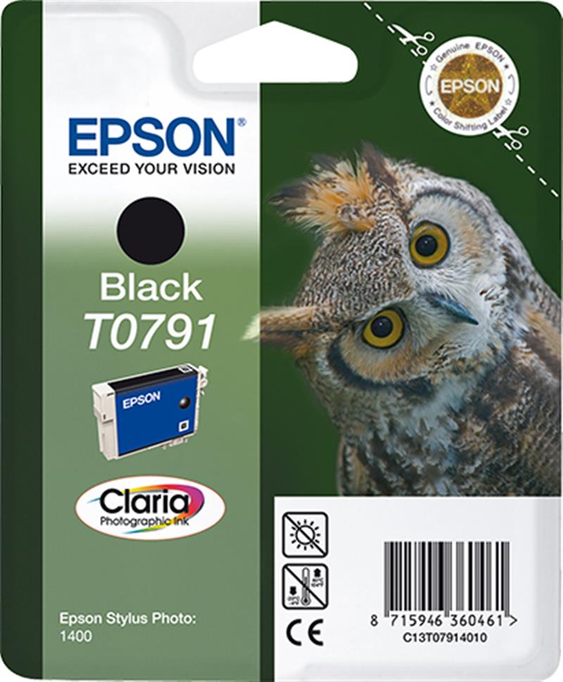 Epson Owl inktpatroon Black T0791 Claria Photographic Ink